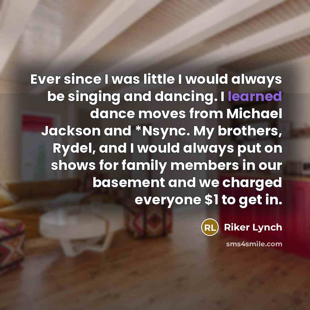 “Ever since I was little I would always be singing…” quote by Riker Lynch