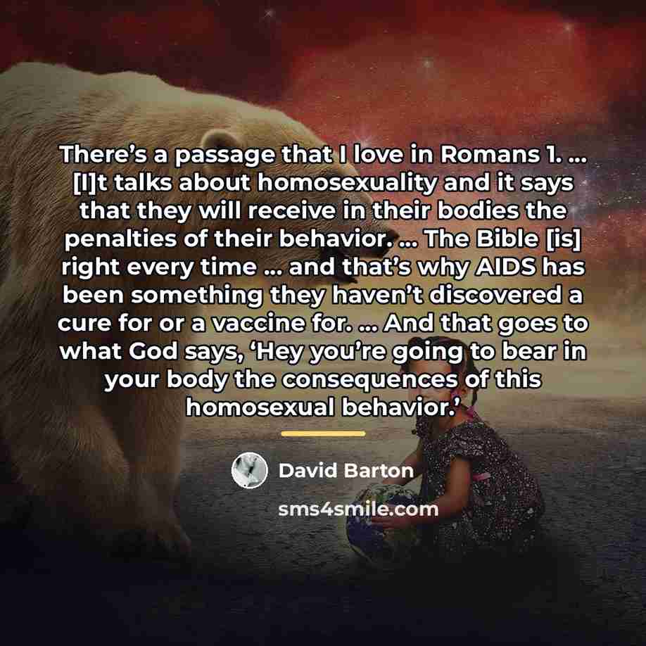 “There’s a passage that I love in Romans 1.…” quote by David Barton