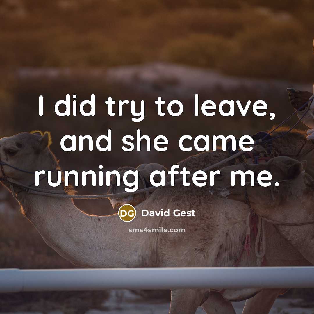 “I did try to leave, and she came running after…” quote by David Gest