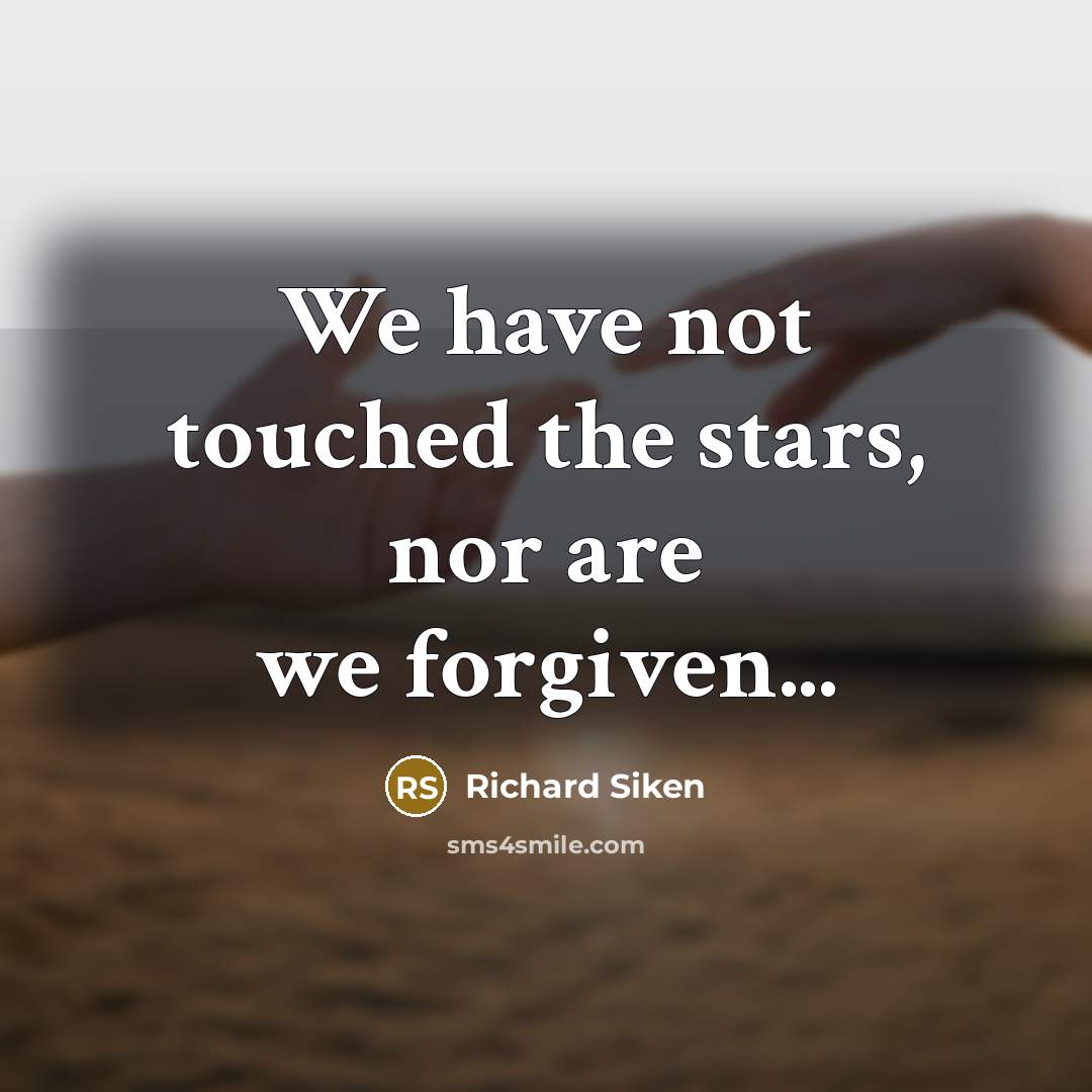 “We have not touched the stars, nor are we forgiven...…” quote by Richard Siken