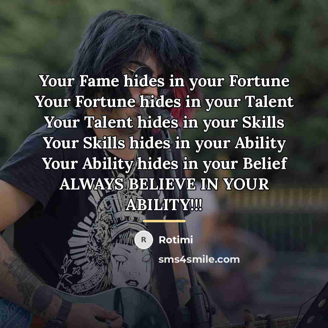 “Your Fame hides in your Fortune Your Fortune hides in…” quote by Rotimi