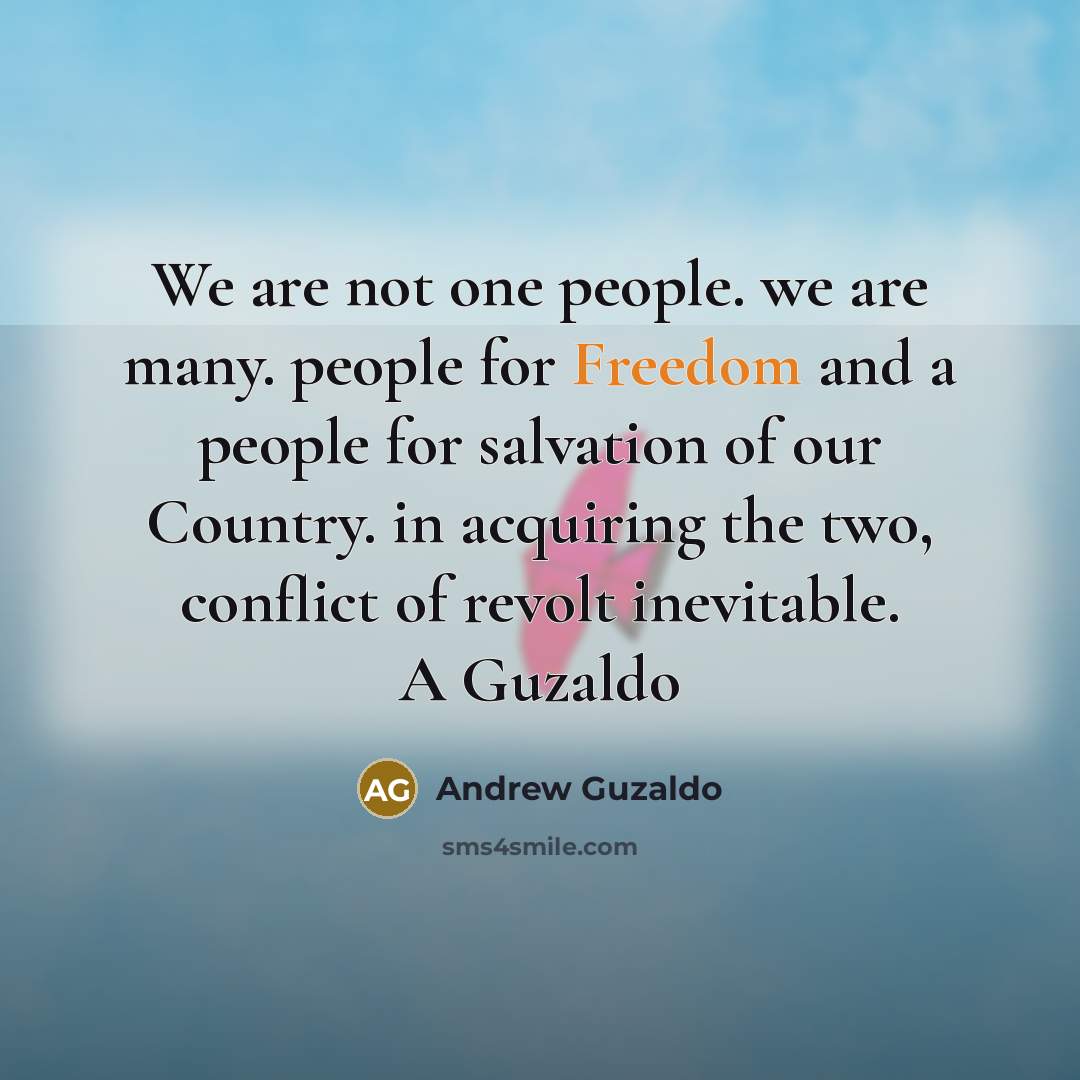 “We are not one people. we are many. people for…” quote by Andrew Guzaldo