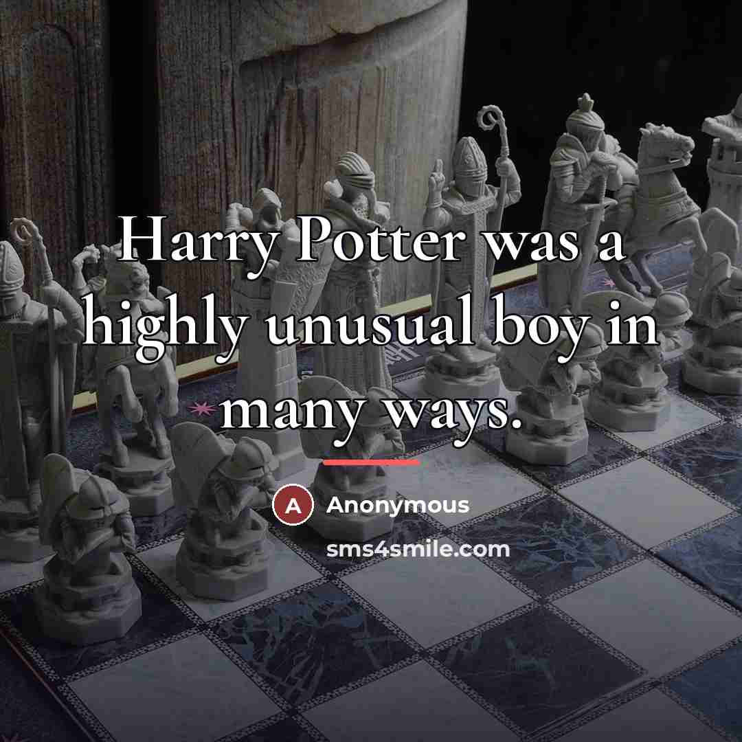 “Harry Potter was a highly unusual boy in many ways.…” quote by Anonymous