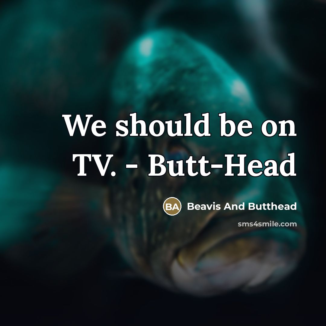 “We should be on TV. - Butt-Head…” quote by Beavis And Butthead