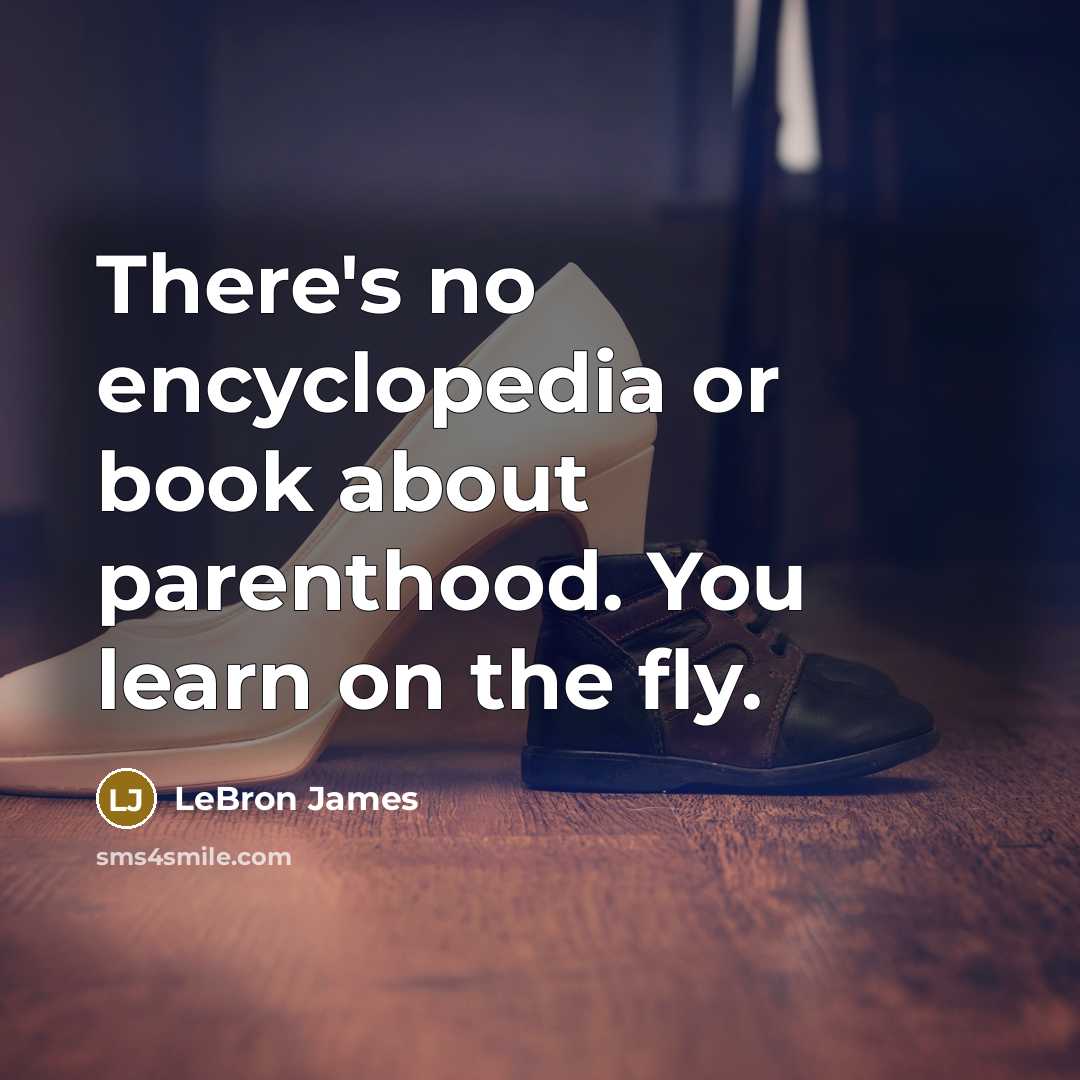 “There's no encyclopedia or book about parenthood. You learn on…” quote by LeBron James