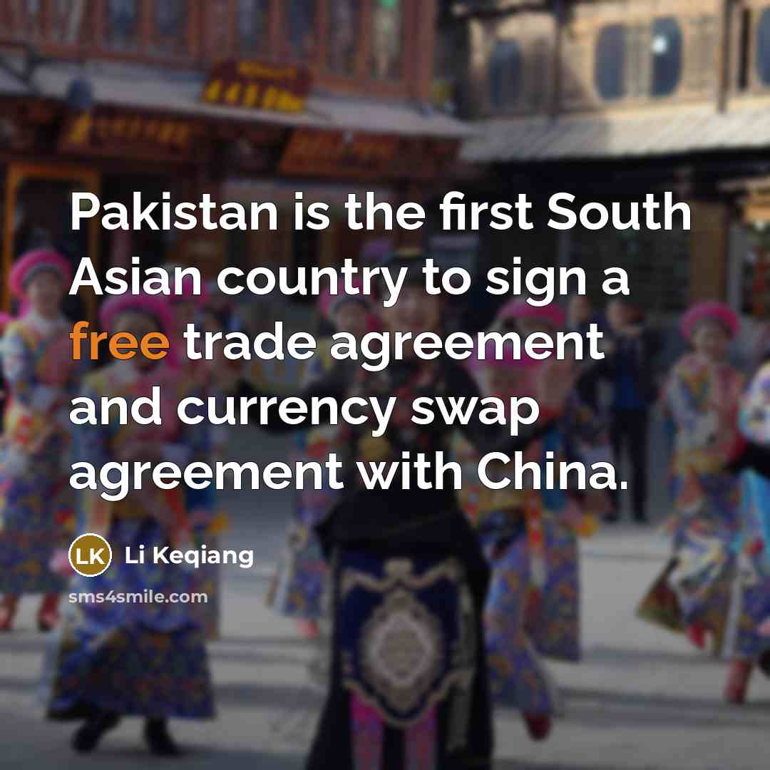 “Pakistan is the first South Asian country to sign a…” quote by Li Keqiang