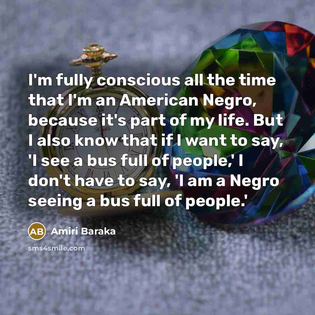 “I'm fully conscious all the time that I'm an American…” quote by Amiri Baraka