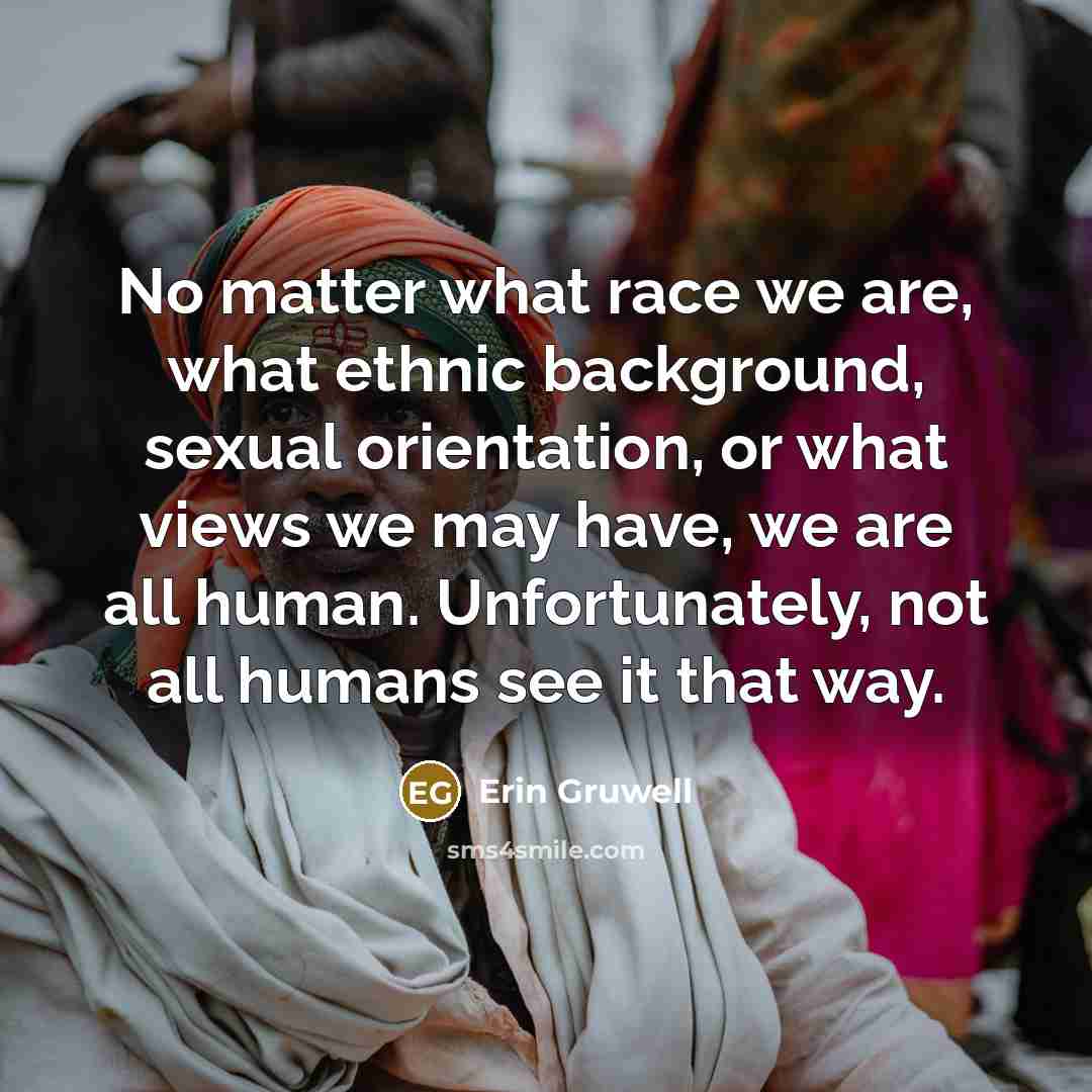 “No matter what race we are, what ethnic background, sexual…” quote by Erin Gruwell