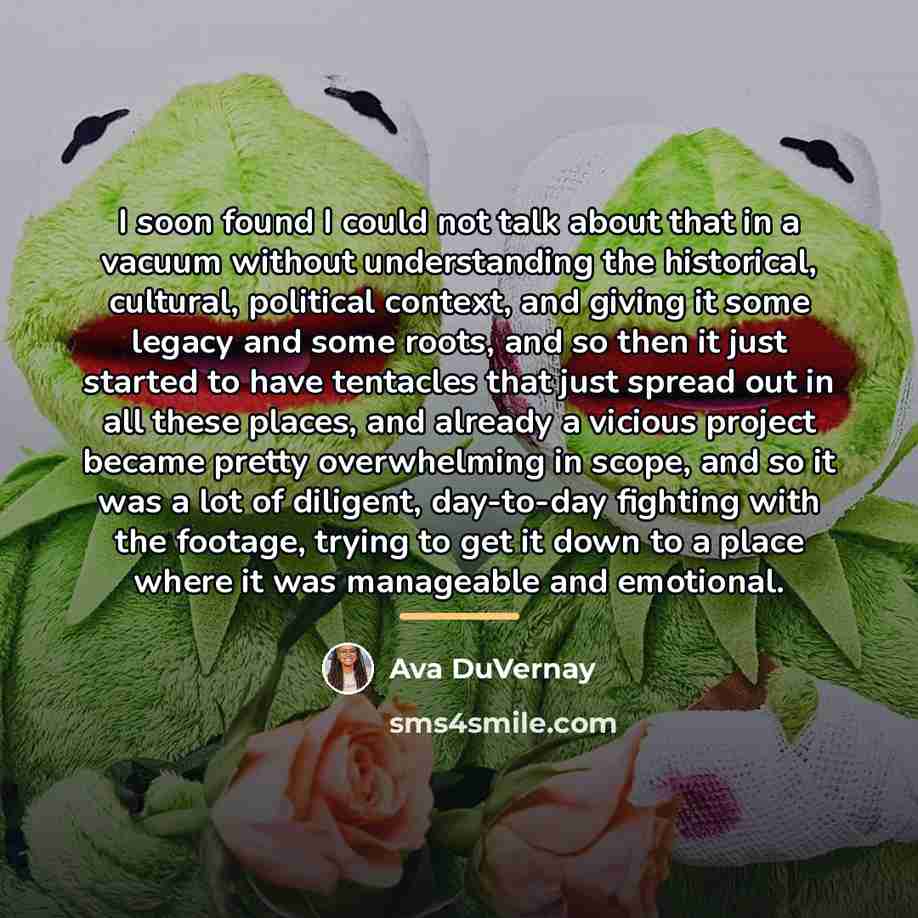 “I soon found I could not talk about that in…” quote by Ava DuVernay