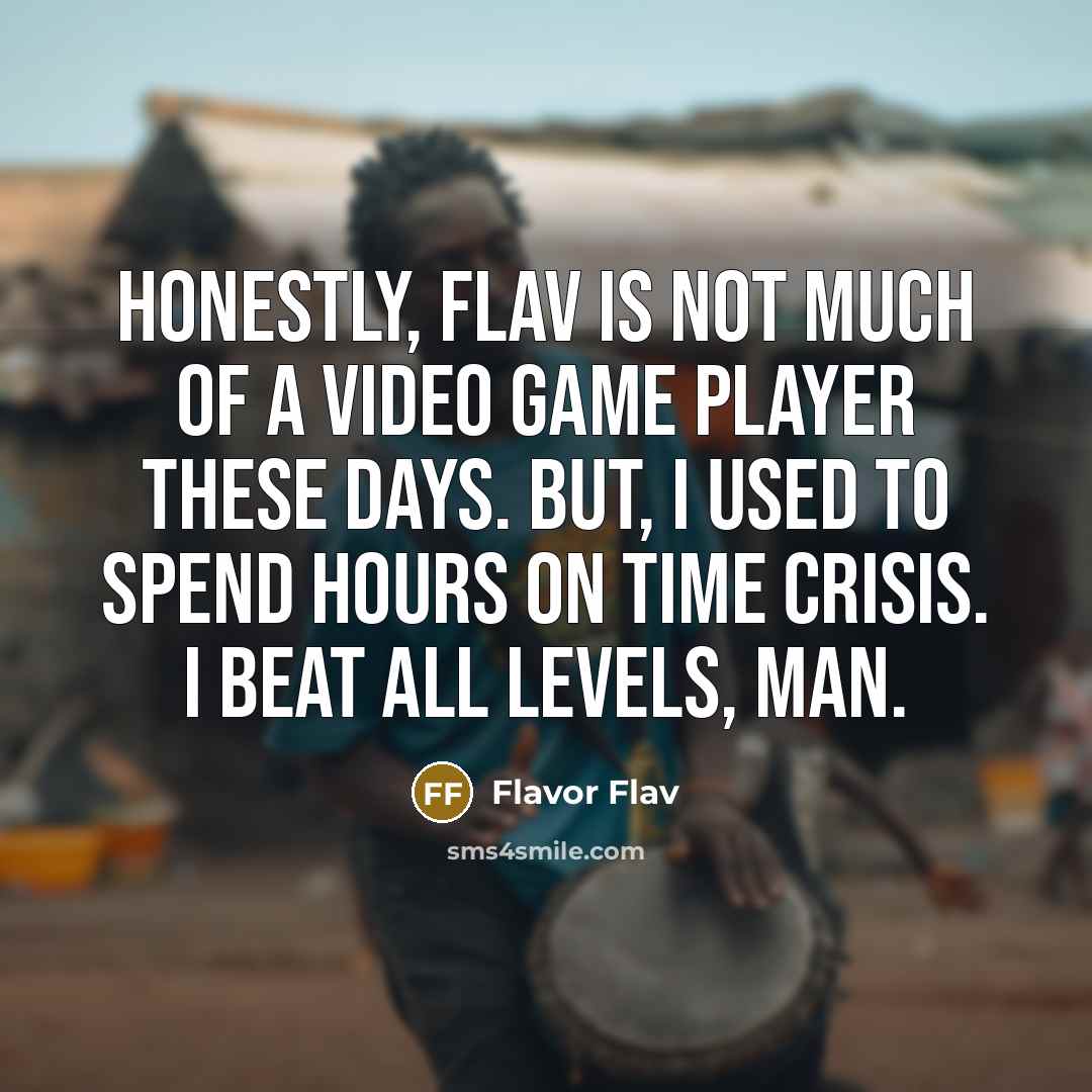 “Honestly, Flav is not much of a video game player…” quote by Flavor Flav