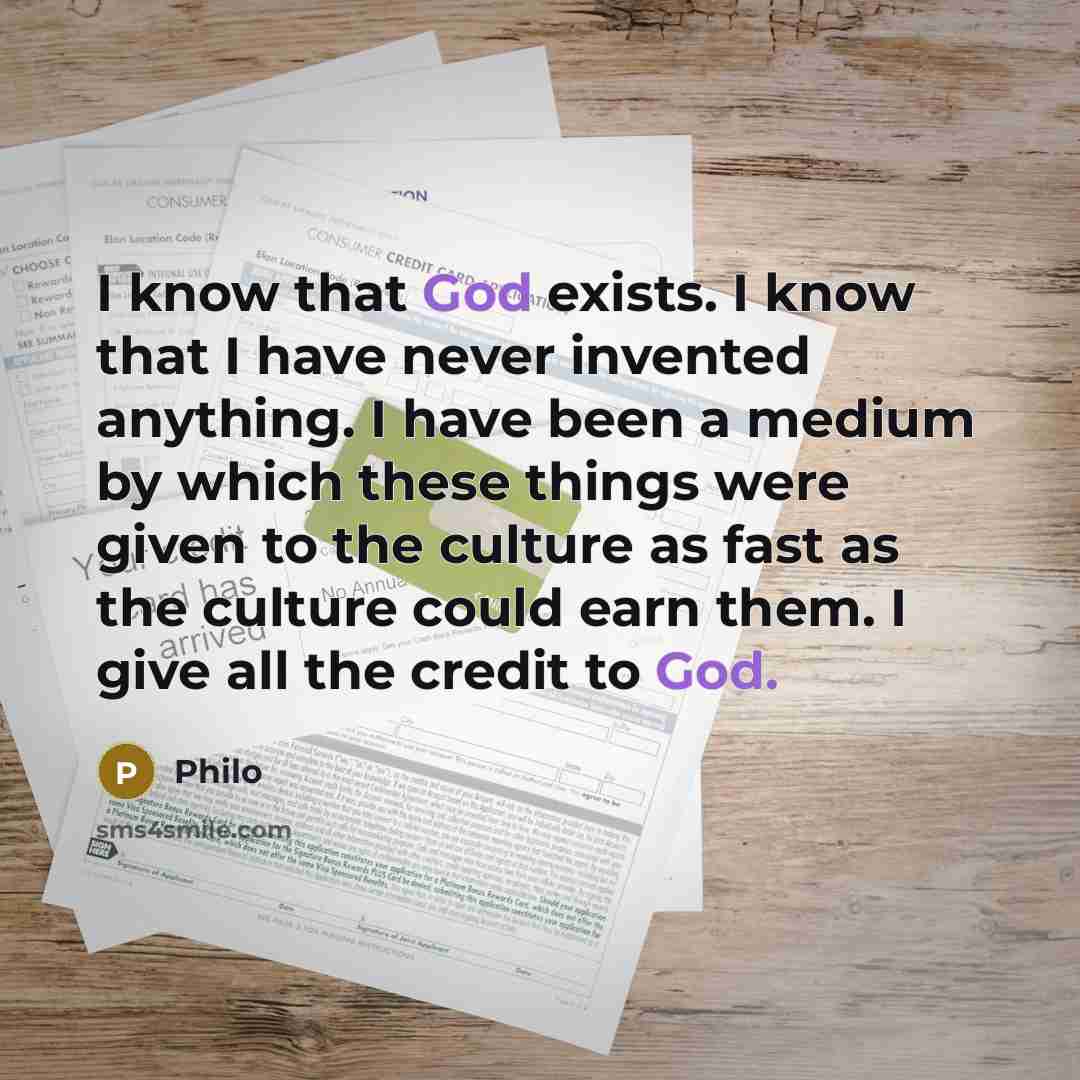 “I know that God exists. I know that I have…” quote by Philo