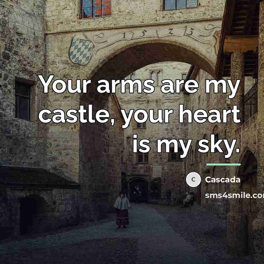 “Your arms are my castle, your heart is my sky.…” quote by Cascada