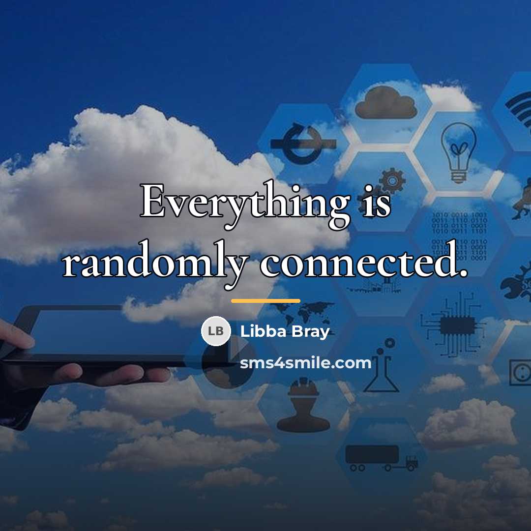 “Everything is randomly connected.…” quote by Libba Bray