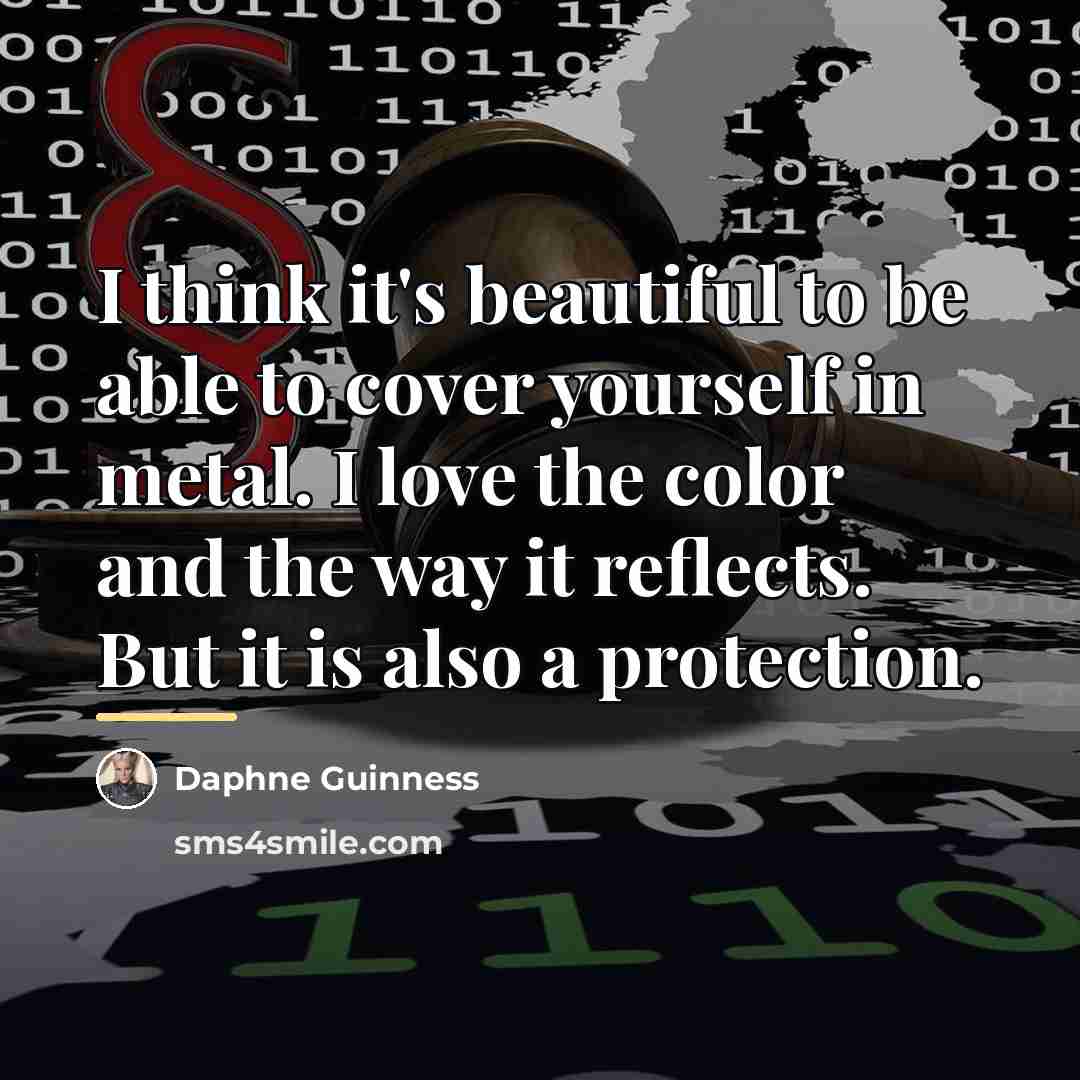 “I think it's beautiful to be able to cover yourself…” quote by Daphne Guinness