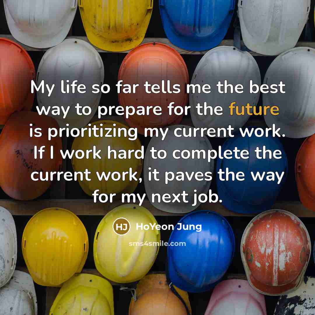 “My life so far tells me the best way to…” quote by HoYeon Jung
