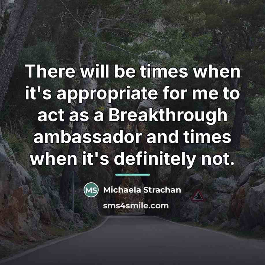 “There will be times when it's appropriate for me to…” quote by Michaela Strachan