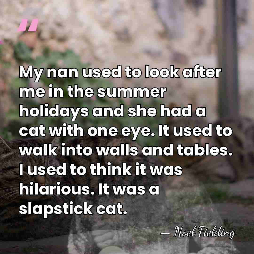 My nan used to look after me in the summer holidays and&hellip; - Noel Fielding