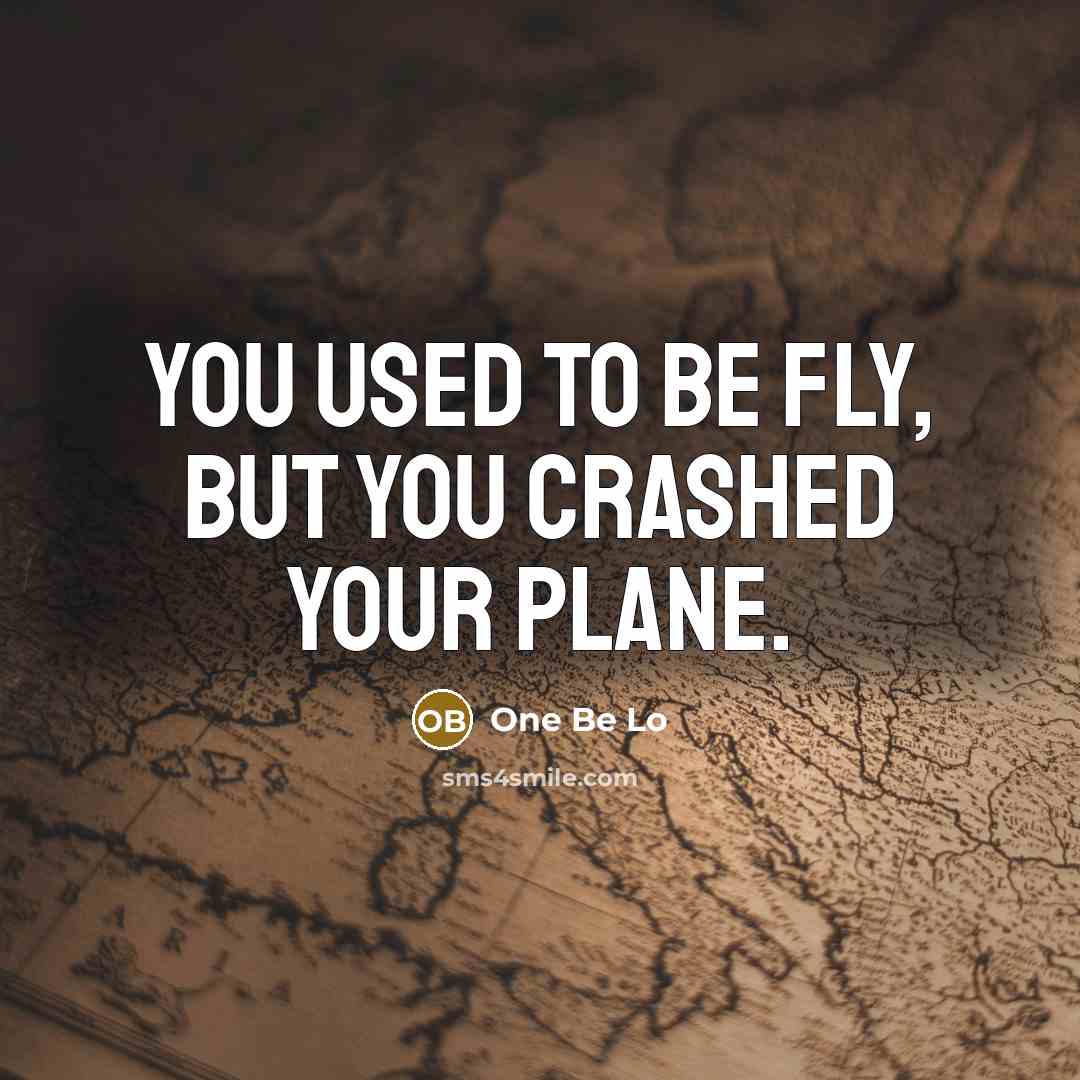 “You used to be fly, but you crashed your plane.…” quote by One Be Lo