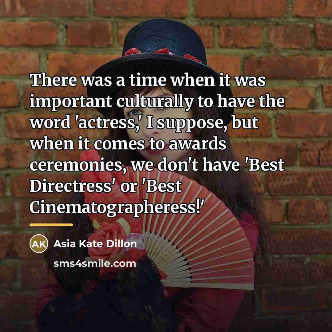 “There was a time when it was important culturally to…” quote by Asia Kate Dillon