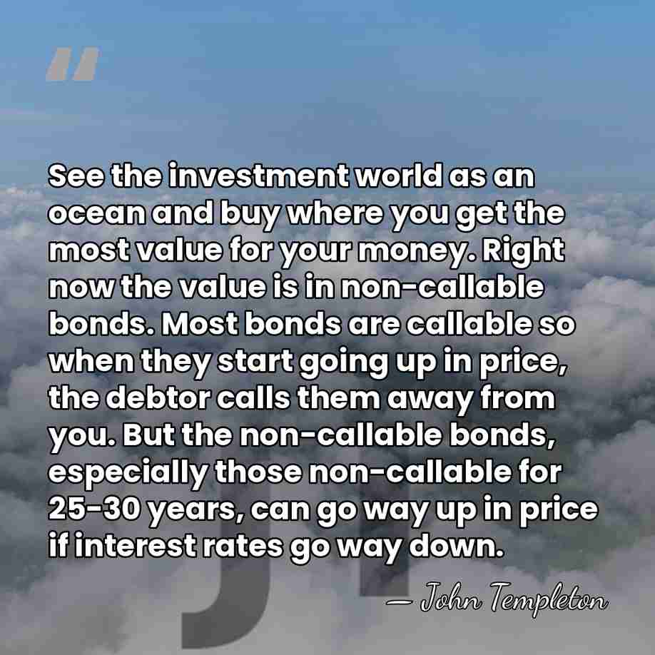 See the investment world as an ocean and buy where you get&hellip; - John Templeton