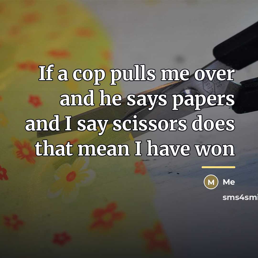“If a cop pulls me over and he says papers…” quote by Me