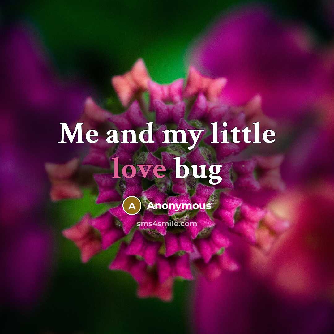 “Me and my little love bug…” quote by Anonymous