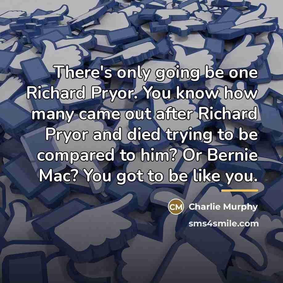 “There's only going be one Richard Pryor. You know how…” quote by Charlie Murphy