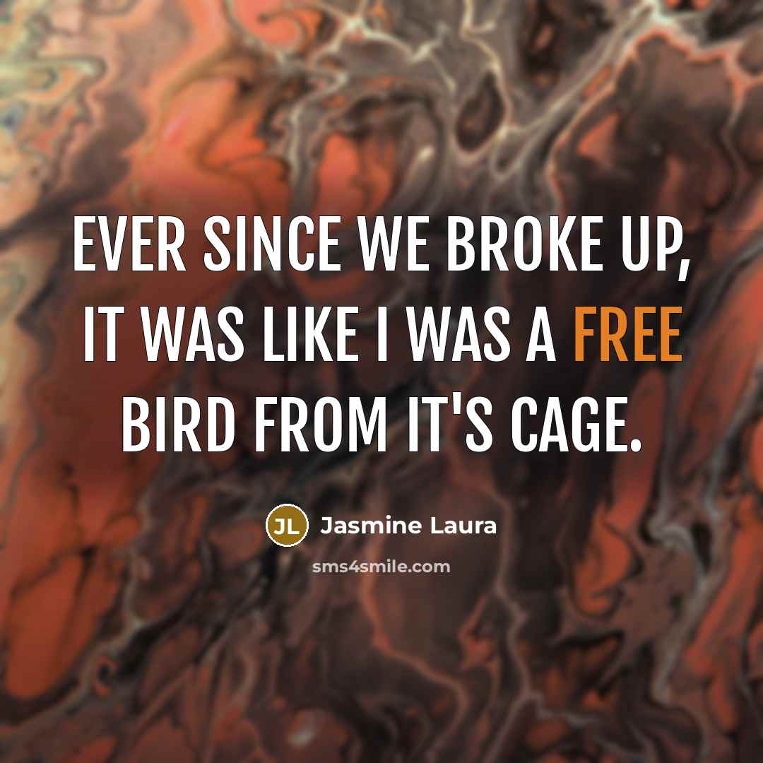 “Ever since we broke up, it was like I was…” quote by Jasmine Laura