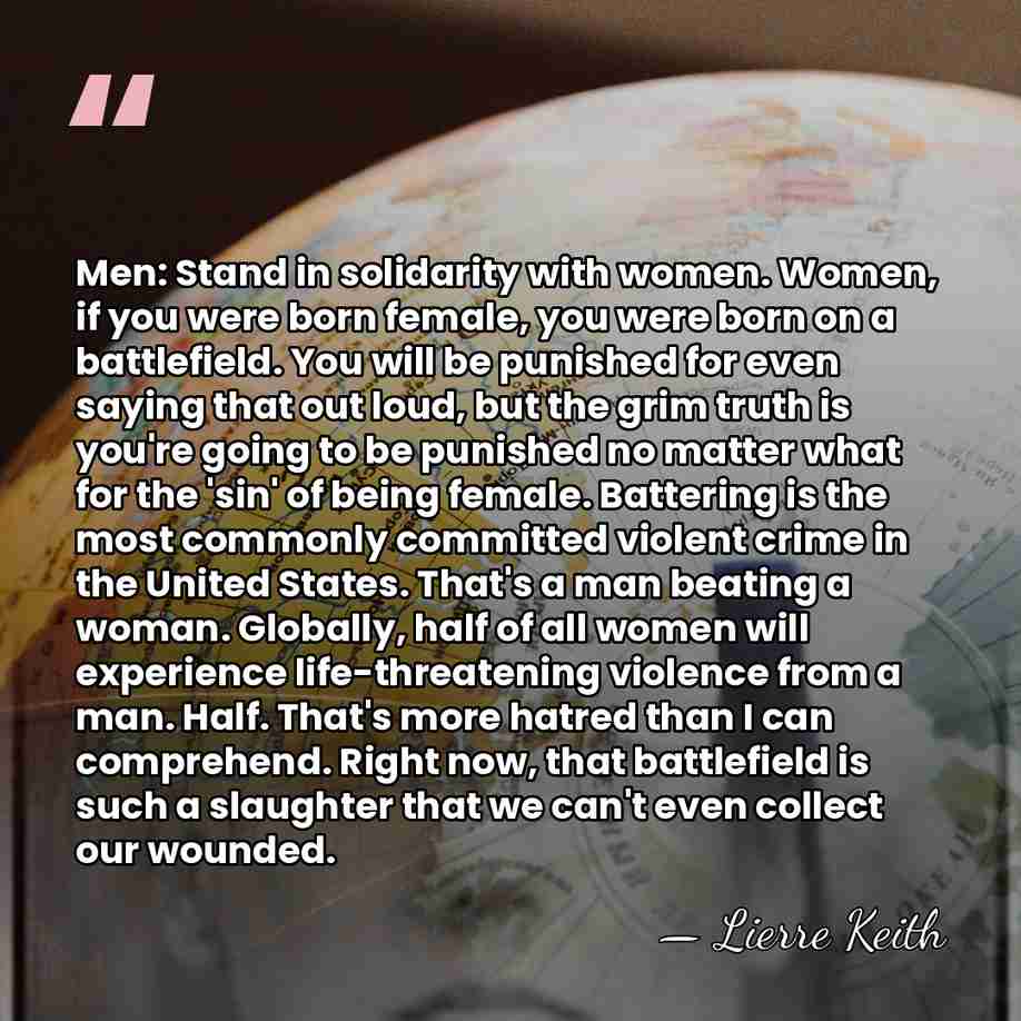 Men: Stand in solidarity with women. Women, if you were born female,&hellip; - Lierre Keith