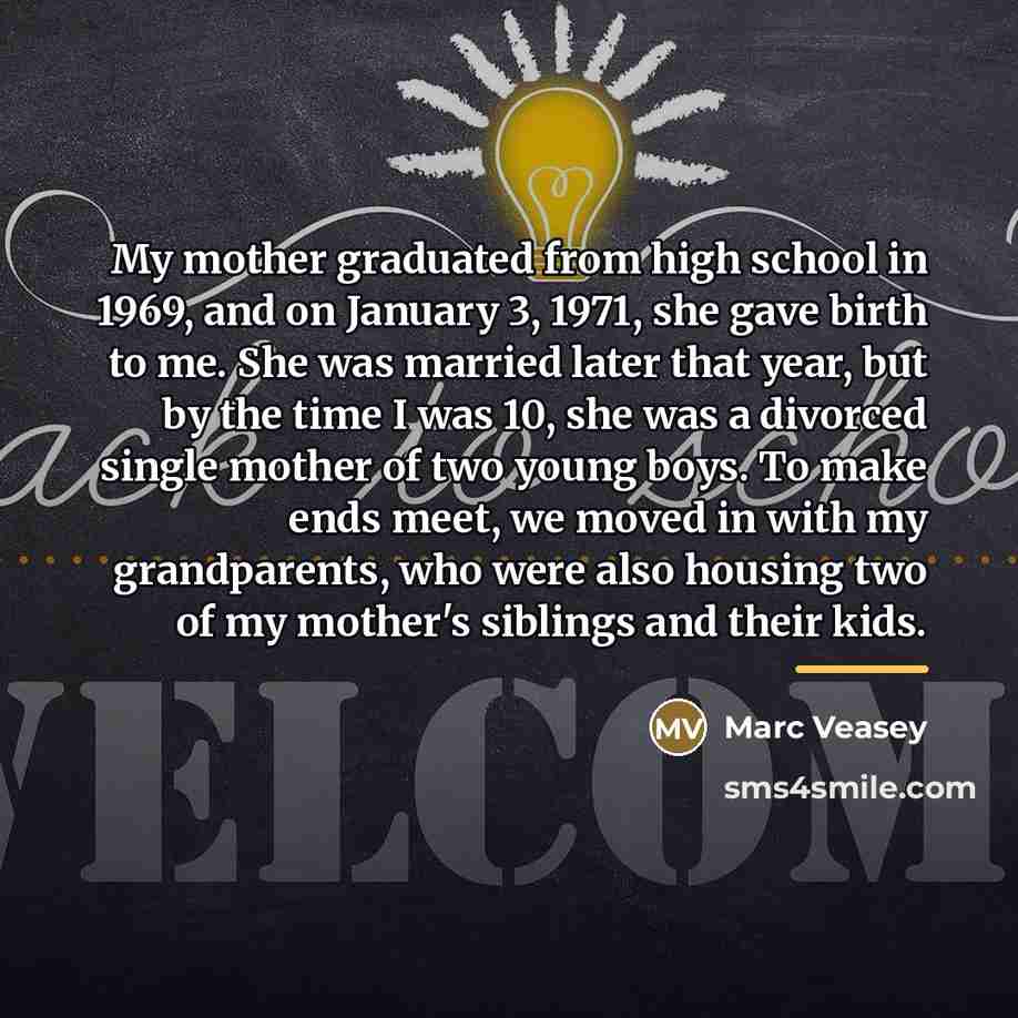 “My mother graduated from high school in 1969, and on…” quote by Marc Veasey