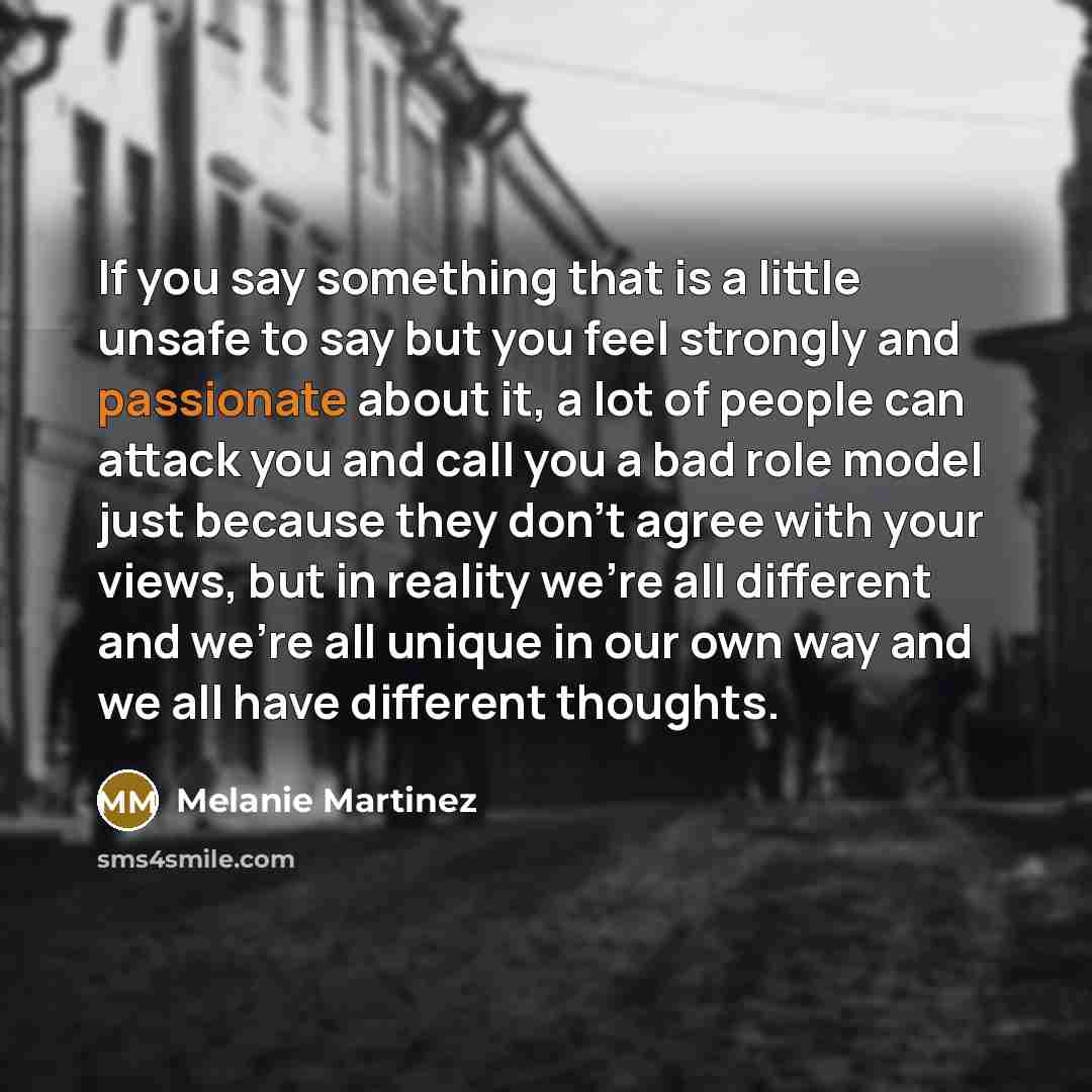 “If you say something that is a little unsafe to…” quote by Melanie Martinez