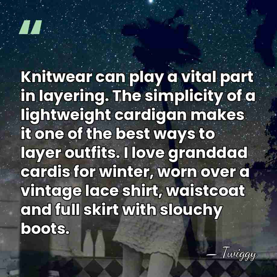 Knitwear can play a vital part in layering. The simplicity of a&hellip; - Twiggy