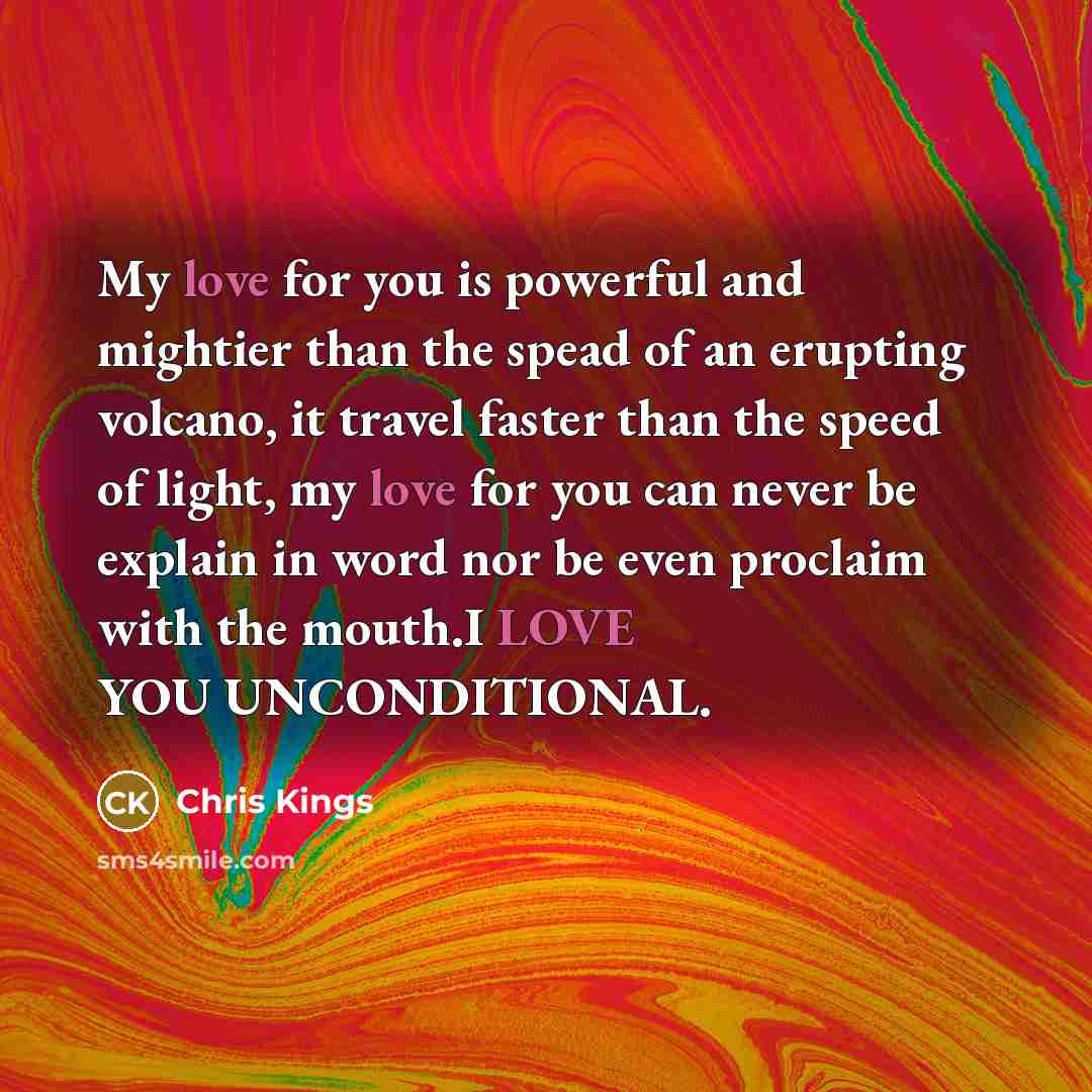 “My love for you is powerful and mightier than the…” quote by Chris Kings
