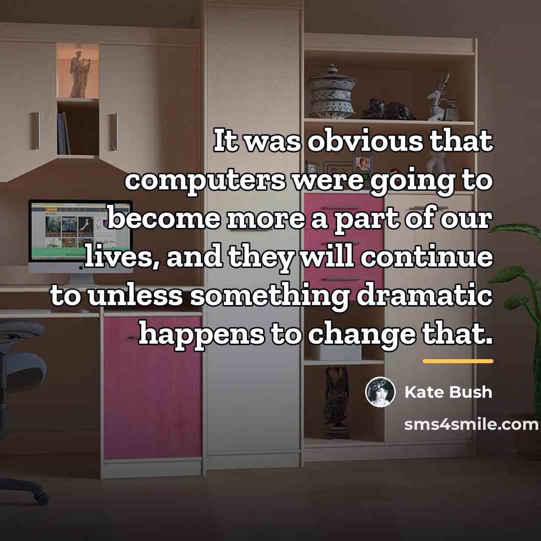 “It was obvious that computers were going to become more…” quote by Kate Bush