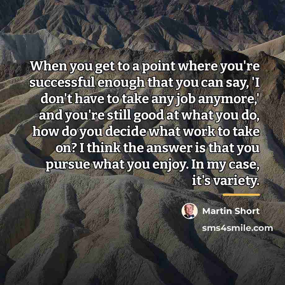 “When you get to a point where you're successful enough…” quote by Martin Short