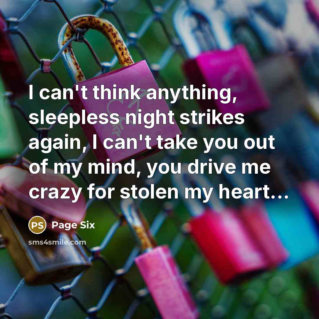 “I can't think anything, sleepless night strikes again, I can't…” quote by Page Six