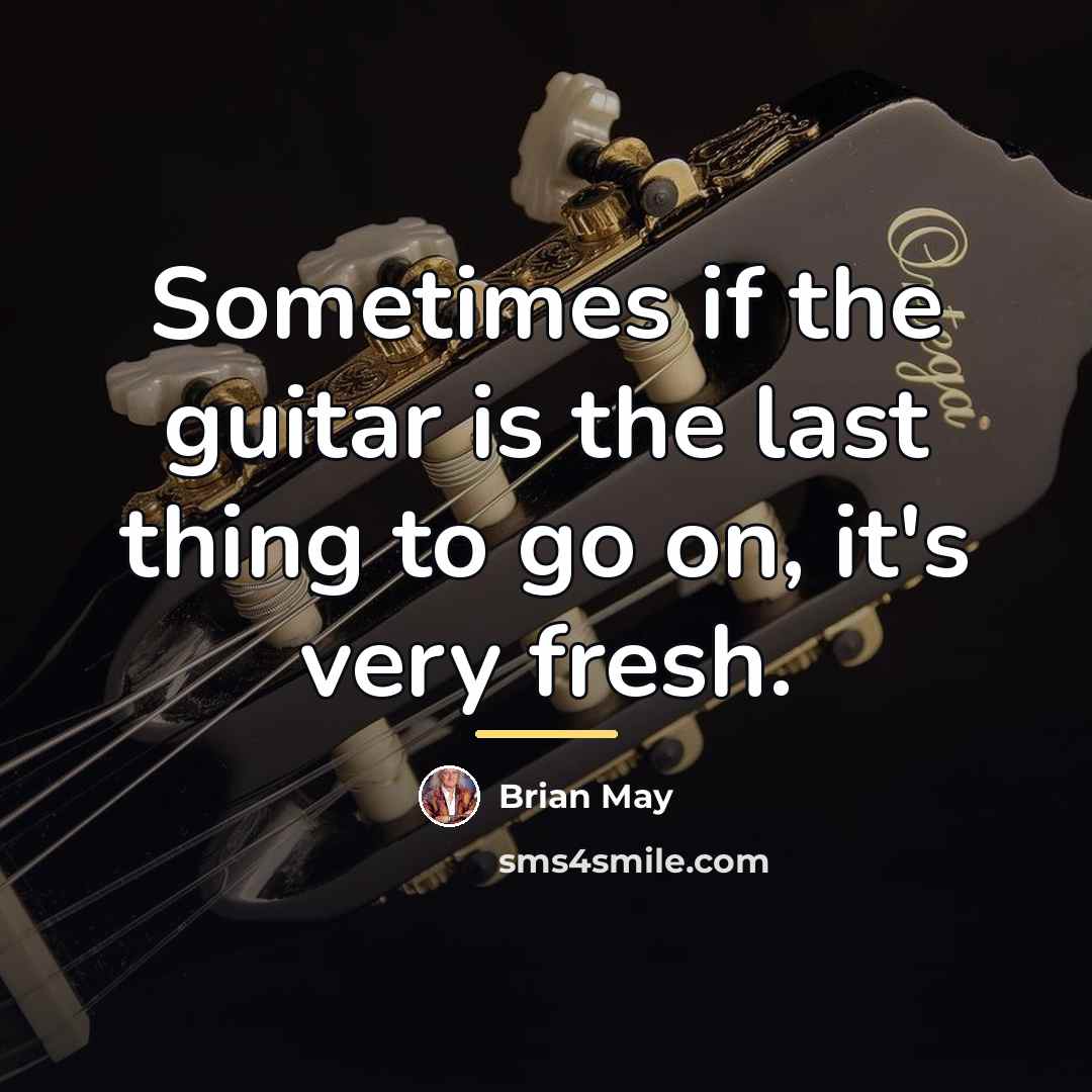 “Sometimes if the guitar is the last thing to go…” quote by Brian May