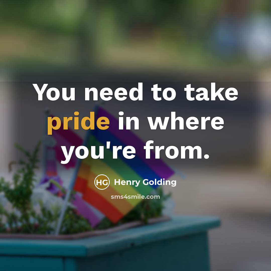 “You need to take pride in where you're from.…” quote by Henry Golding