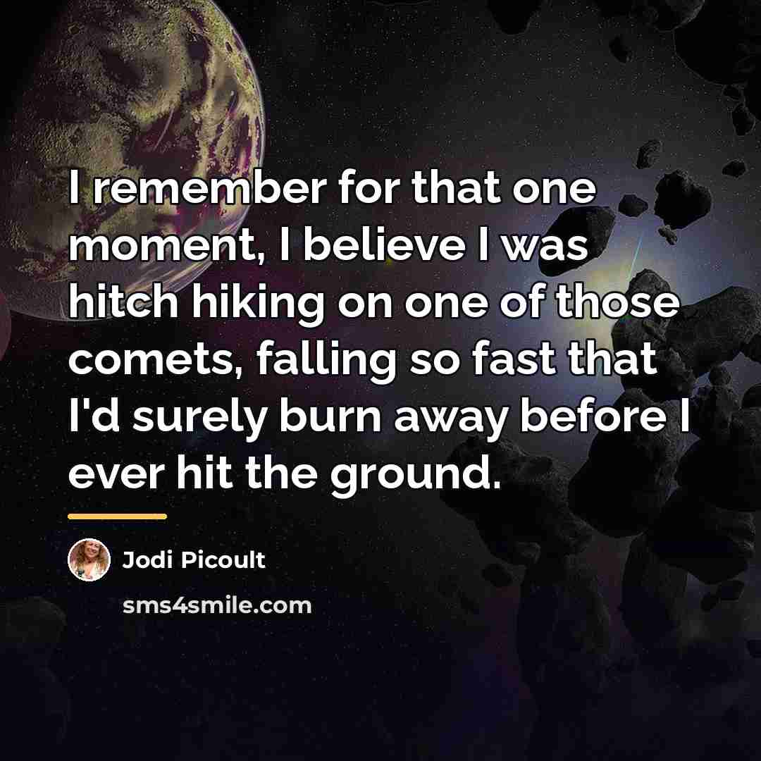 “I remember for that one moment, I believe I was…” quote by Jodi Picoult