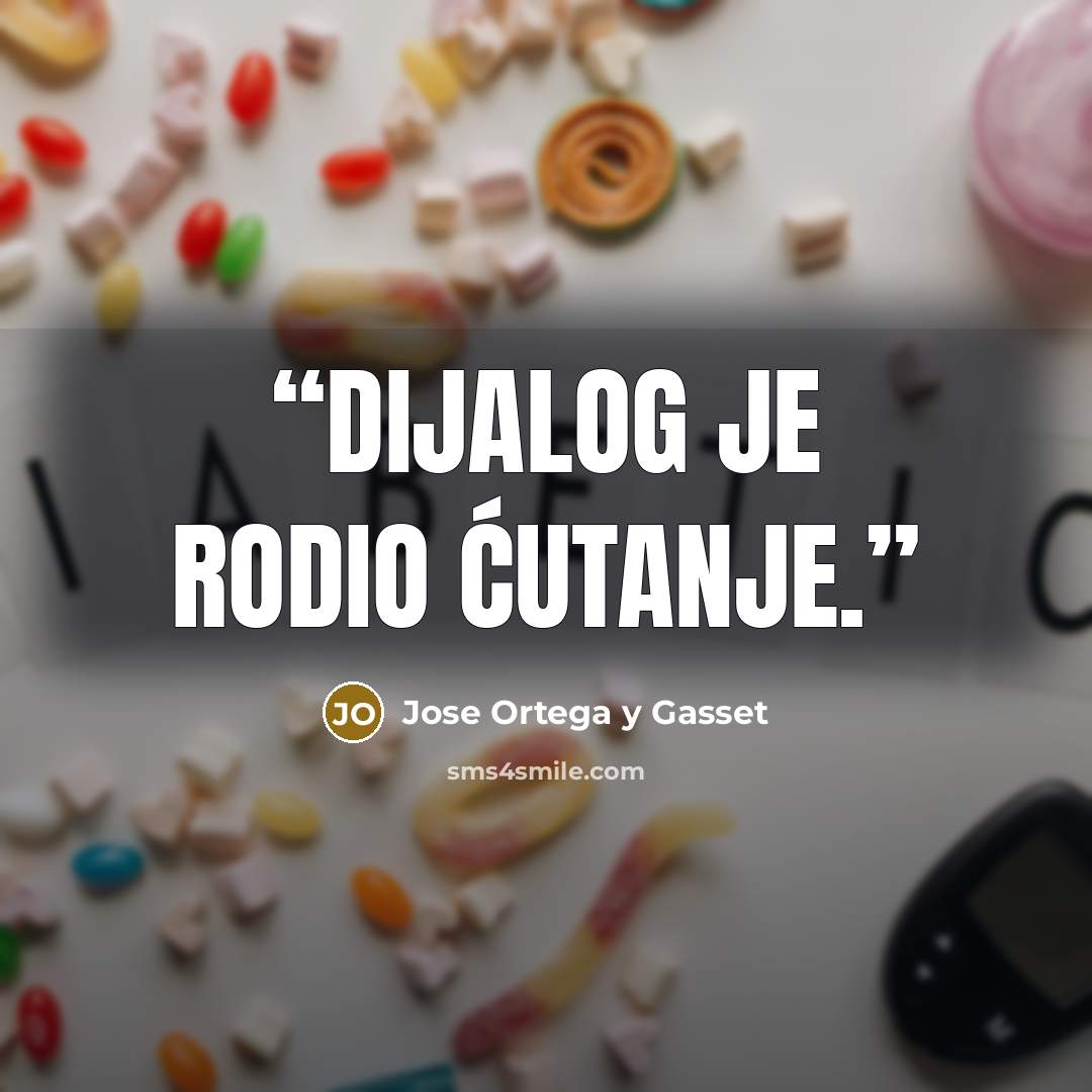 “Dijalog je rodio ćutanje.” quote by José Ortega y Gasset