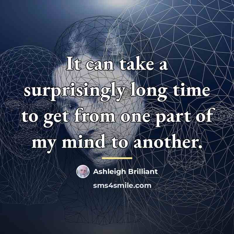 “It can take a surprisingly long time to get from…” quote by Ashleigh Brilliant