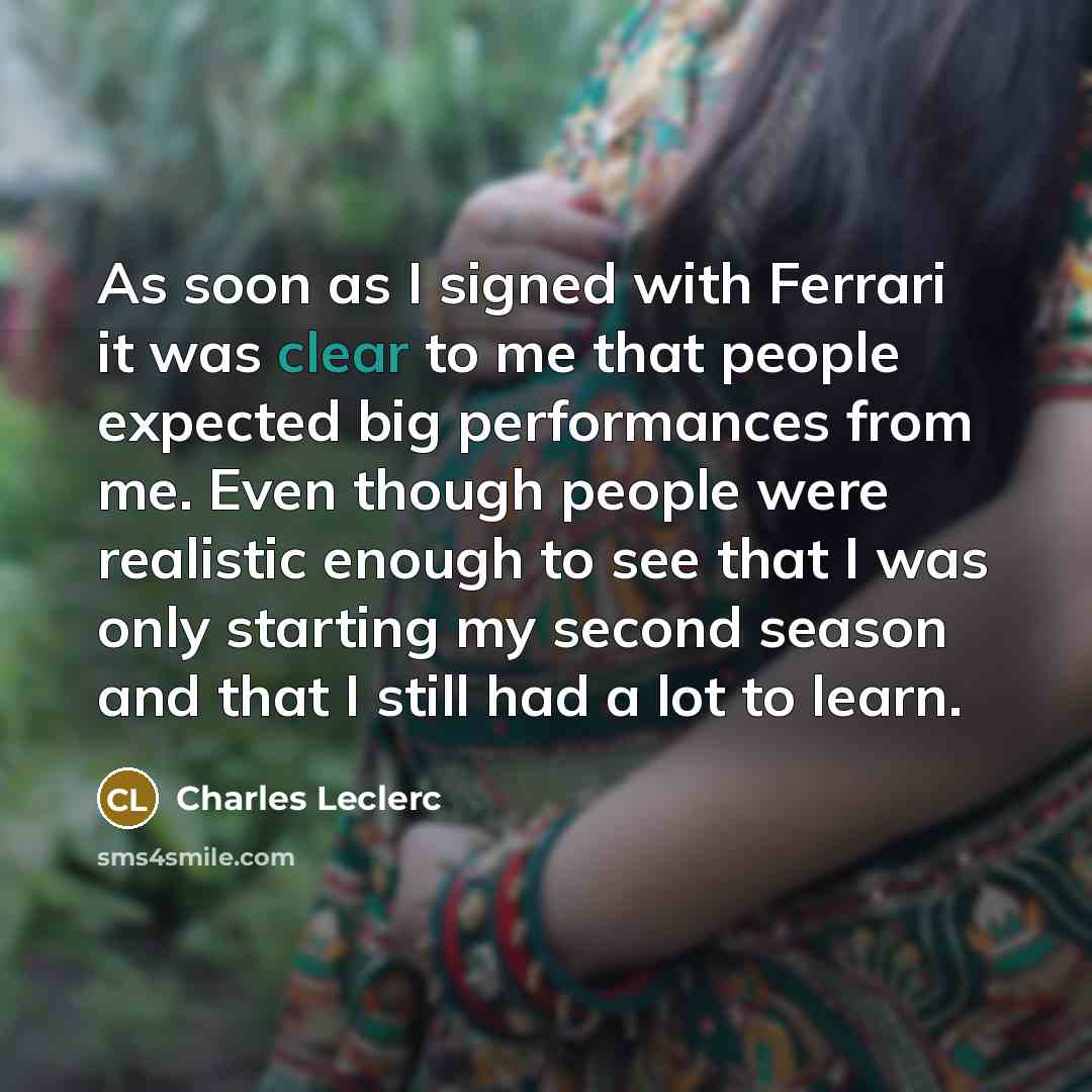 “As soon as I signed with Ferrari it was clear…” quote by Charles Leclerc