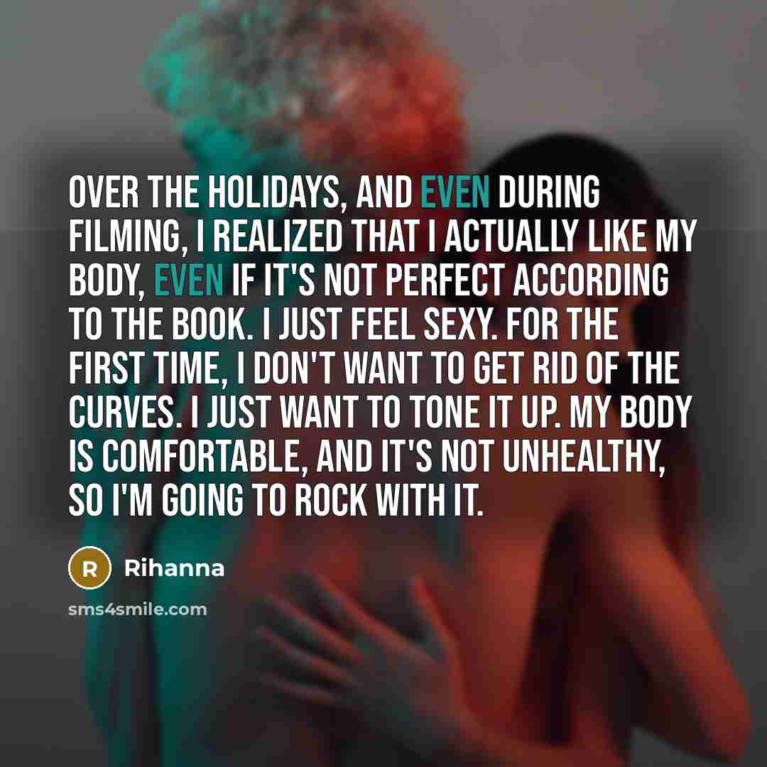 “Over the holidays, and even during filming, I realized that…” quote by Rihanna