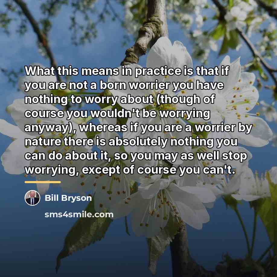 “What this means in practice is that if you are…” quote by Bill Bryson