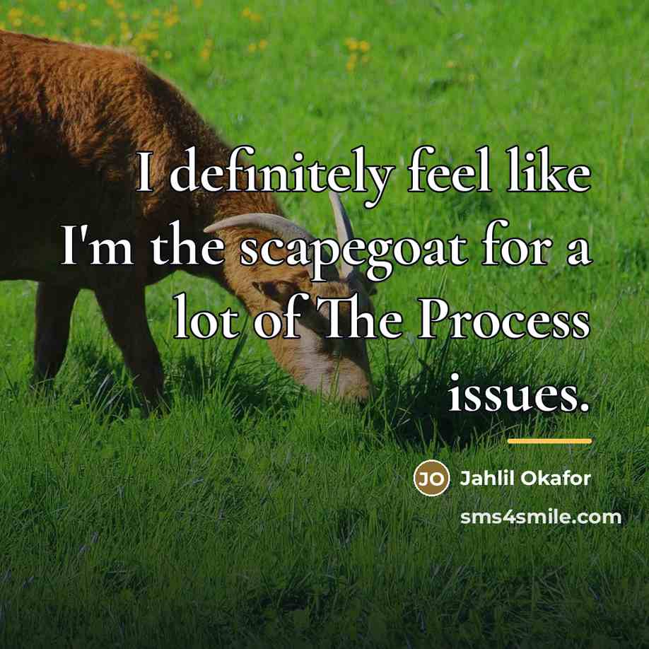 “I definitely feel like I'm the scapegoat for a lot…” quote by Jahlil Okafor