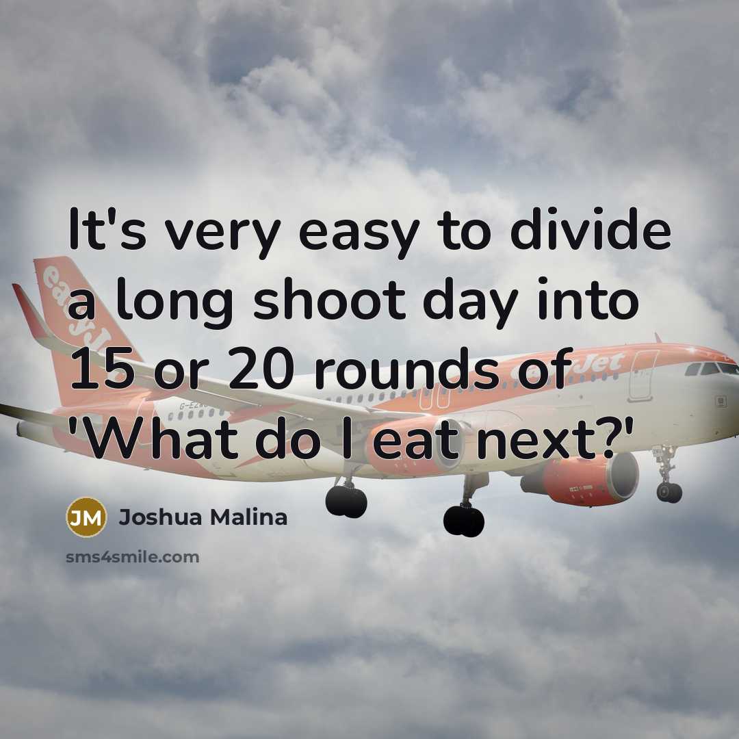 “It's very easy to divide a long shoot day into…” quote by Joshua Malina