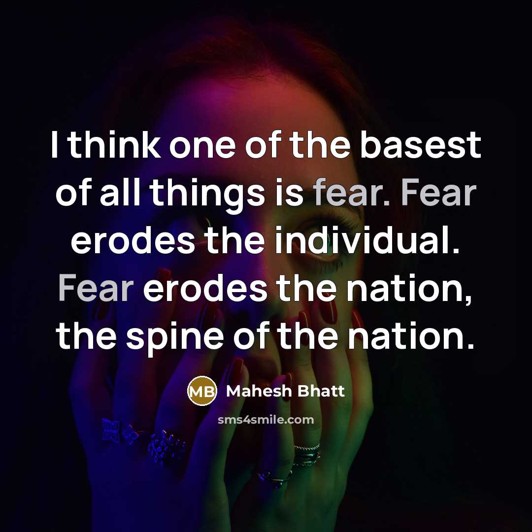 “I think one of the basest of all things is…” quote by Mahesh Bhatt
