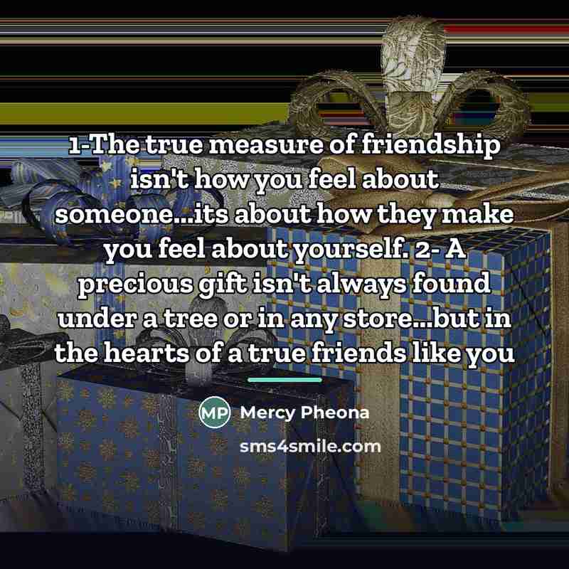 “1-The true measure of friendship isn't how you feel about…” quote by Mercy Pheona
