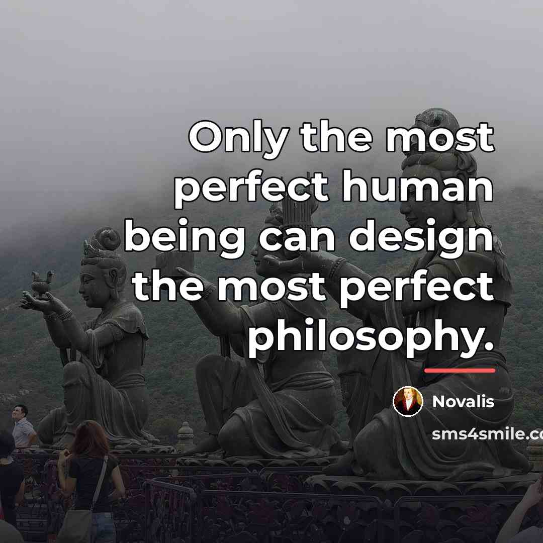 “Only the most perfect human being can design the most…” quote by Novalis