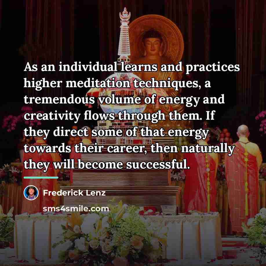 “As an individual learns and practices higher meditation techniques, a…” quote by Frederick Lenz